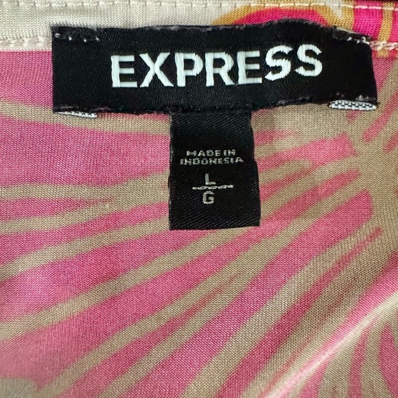 Express Women's L Y2K Floral Wrap Bodysuit going out top streetwear - Picture 3 of 4